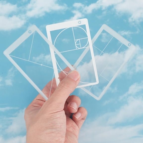 3pcs Golden Ratio View Finder 3 Styles Photo Composition Tool Fibonacci Viewer Photography Artist Viewfinder Rule of Thirds Composition Tool for Photography Painting Sketching Drawing