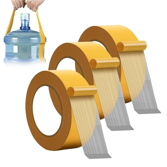 3pcs Grid Double-Sided Tape, Mesh Double Sided Tape, Multi Size Mesh Mounting Tape for Carpet Rug Craft Home Office DIY Fixing (1cm*3pcs,20m per roll)