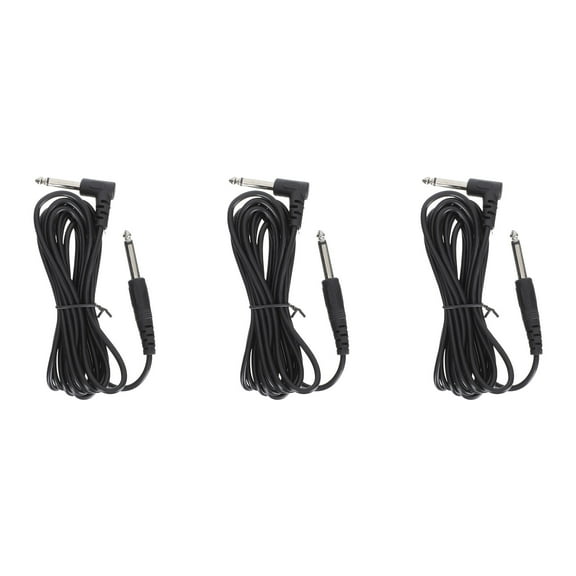 3pcs Guitar/Bass Audio Cables 6.35mm Universal Connection