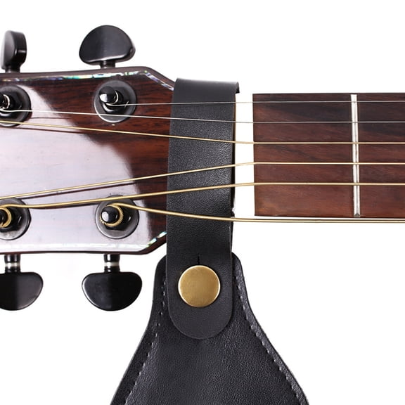 3-Pack Guitar Headstock Strap Adapters with Button Lock, Neck Tie Belt Holders for Acoustic & Electric Guitars, Black