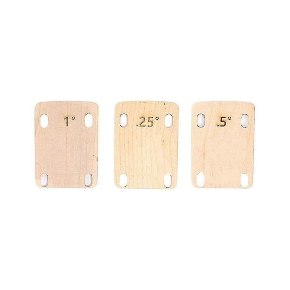3pcs Guitar Neck Shims Bolt-on Neck Plate For Guitar And Bass Repair 0.25, 0.5, And 1degree Guit