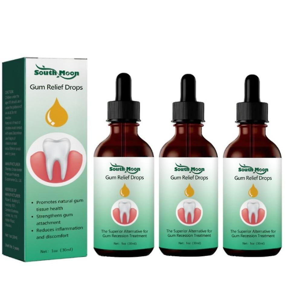3pcs Gum Regrowth Drops, Natural Gum Restore Liquid Mouthwash, Gum