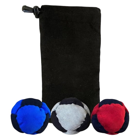 3pcs Hacky Footbag Sacks for Kick Ball Soft Fabric Juggling Balls 2030 Upgraded Kickbag Sack for Indoor Outdoor Party Classroom Home Beach Game