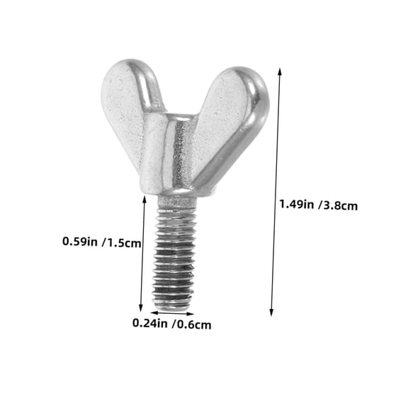 3pcs Hand Twist Butterfly Screws for Secure Flagpole Mounting Weather Resistant Hardware Fittings for Outdoor Use