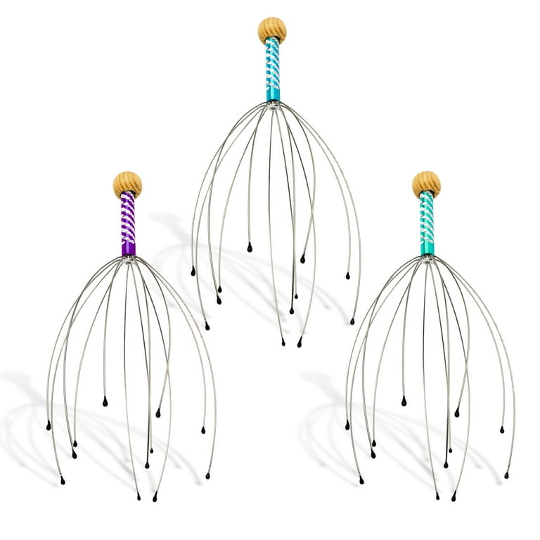 3pcs Head Scalp Massagers EEEkit Handheld Head Scratcher for Deep Relaxation Head Stimulation for Home Spa Relief