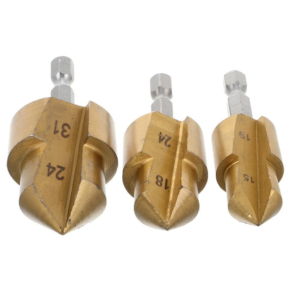 3pcs Heavy Duty Pipe Reaming Drill Bits 20/25/32mm Tool Kit Set Conduit Reamer Pipe Expander Fitting Saver Pipe Fitting Tools