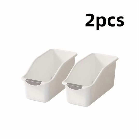 3pcs Heavy-Duty Plastic Multifunctional Storage Boxes with Curved Design & Space-Saving Curve Edges - or Colored Organizers Suit