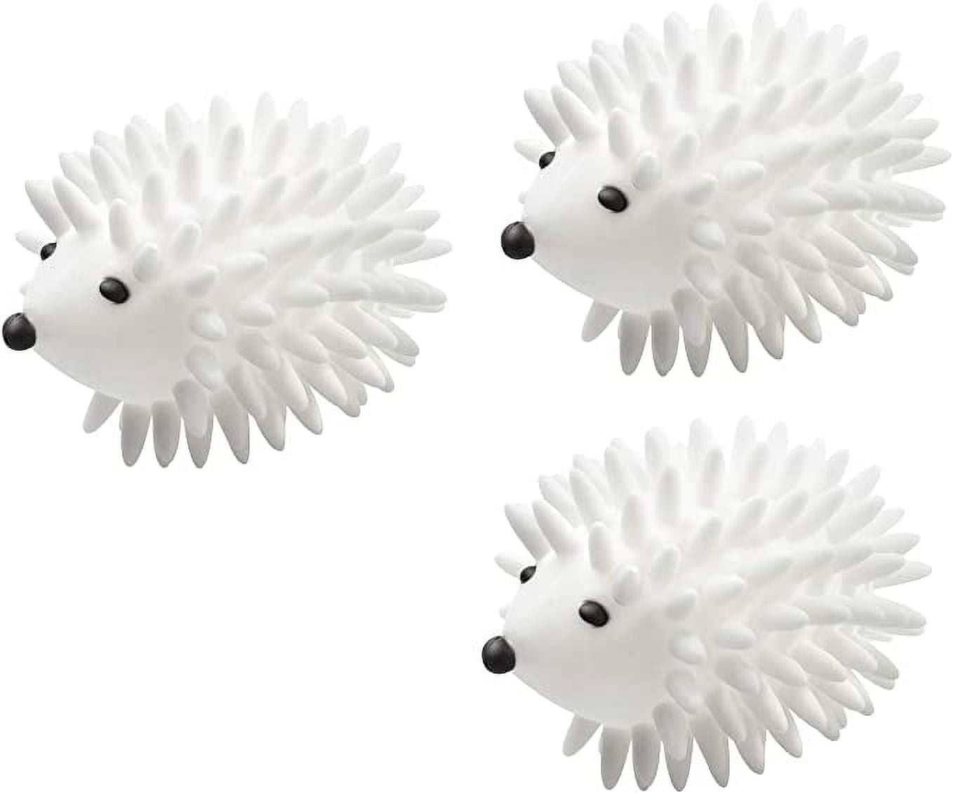 3pcs Hedgehog Dryer Balls Reusable Dryer Porcupine Ball for Dryer Machine Anti Static Soft Laundry Washing Balls (White)