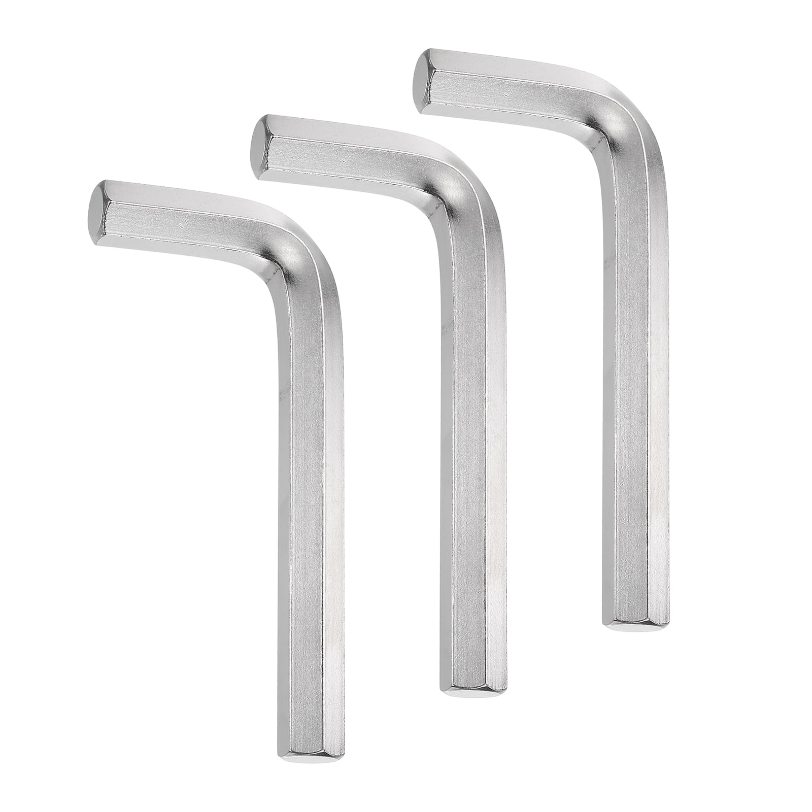 3pcs Hex Key Wrench 17mm L-Shape Hexagon Metric Wrenches Silver