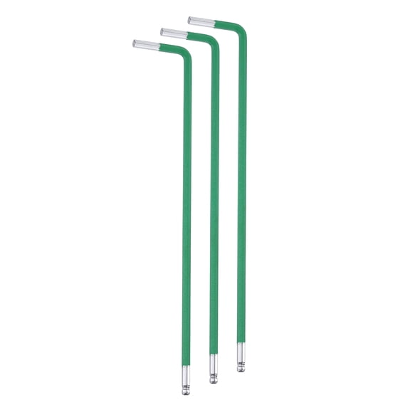3pcs Hex Key Wrench 3/32" S2 Steel L-Shape Hexagon SAE Wrenches Repairing Tool for Home DIY Bike Motorcycle Repair, Green Silver
