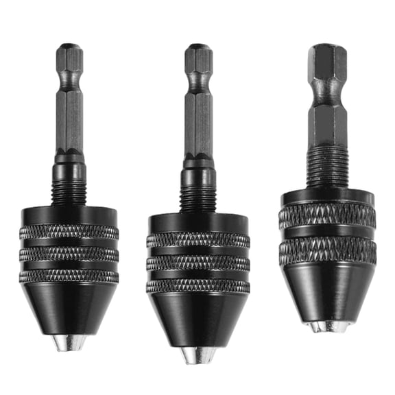 3pcs Hexagonal Shank Three Jaw Chucks Suitable For Multiple Electric Tool Ensuring Fast Drill Changes Efficient Tool Use