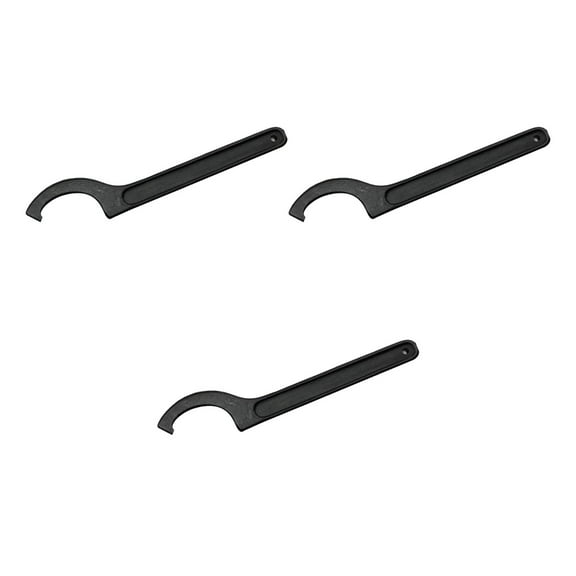 3pcs High Carbon Steel Wrench Hook Head Configuration Spanner Equipment Installation Instrument Hardware , Black, 34 to 36 38 to 42