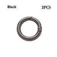 thumbnail image 1 of 3pcs High quality Round Push Trigger Plated Gate Carabiner Purses Handbags Spring O-Ring Buckles Snap Clasp Clip Bag Belt Buckle BLACK O-RING, 1 of 1