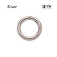 thumbnail image 1 of 3pcs High quality Round Push Trigger Plated Gate Carabiner Purses Handbags Spring O-Ring Buckles Snap Clasp Clip Bag Belt Buckle SILVER O-RING, 1 of 1