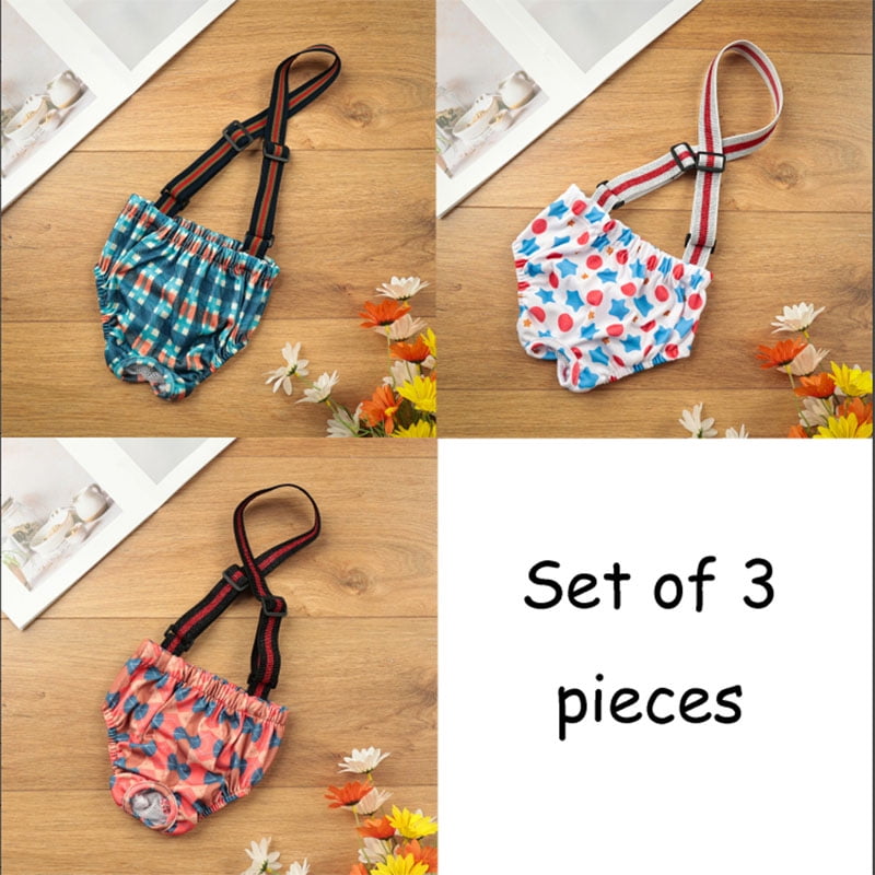 3pcs High-quality dog maternity diapers - washable and reusable sanitary pants for female dogs