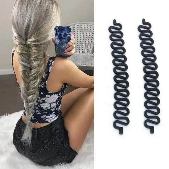 3pcs Holder Clip Wave Hair Braiding Tool Weave Hair Braider Roller Hair Twist Styling Tool DIY Accessories Women Hair Braid Tool