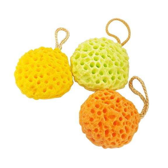 3pcs Honeycomb Bath Ball Soft Comfortable Shower Ball Sponge Non-Latex Cleansing Sponge for Bathtub Accessories