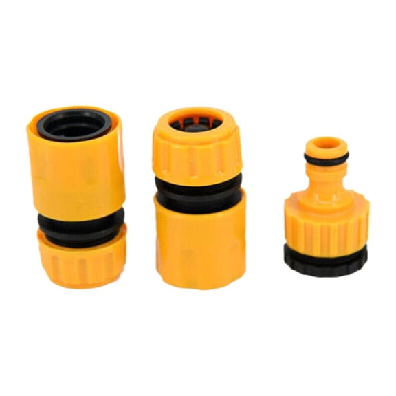 3pcs Hose Quick Connect Fittings, Garden Tap Adapter Connector Set for 1/2" 3/4" Faucet, Water Hose Coupler for Irrigation & Car Wash