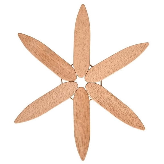 3pcs Hot Pot Stand Anti Scald Mats Wooden Table Dishes Tree Shape Trivet for Teapot Thermal Insulation Pads