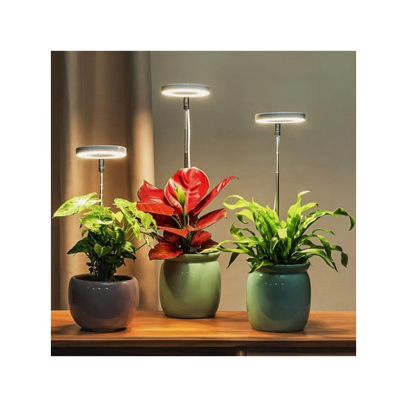 3pcs Indoor Full Spectrum Grow Light LED Plant Light Imitation Sun Lamp for Succulents Flowers Timer Height Brightness Adjustable