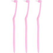 3pcs Interdental Brush Soft Tooth Cleaning Tool Orthodontic Toothbrush for Women Men Families Dentist (Pink)