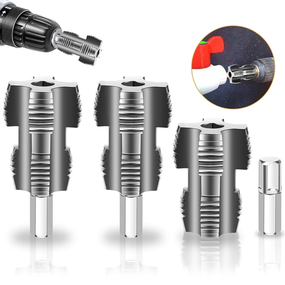 TSV 3 Pack Internal Pipe Threading Tool Kit, 1/2 3/4 1 Pvc Pipe Threader, Drill-Compatible Plumbing Tool for Home Repair & Installation