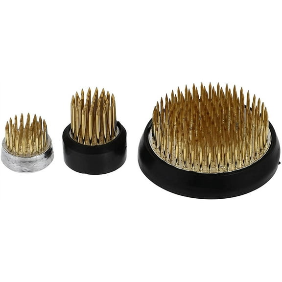 3pcs Japanese Kenzan Ikebana Flower Arranger Mini Flower Frog Pin Frog Japanese Ikebana Spiky Frog Fixed Tools for Small Vase Plant Fixation