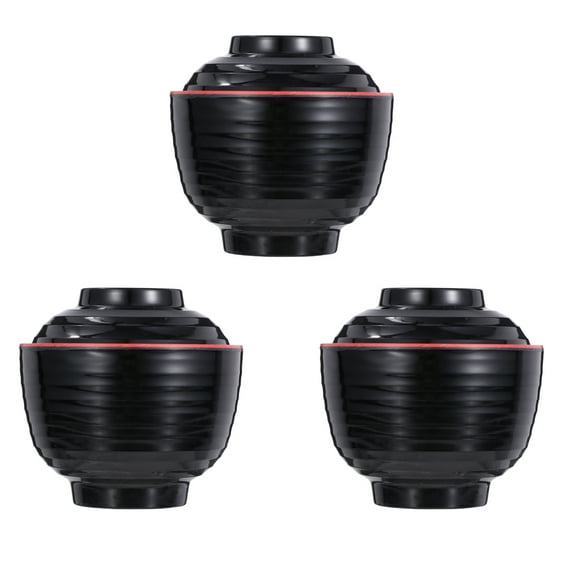 SEWCHICS 3-Piece Kitchen Bowls Set with Lids - Soup, Noodle, and Food Storage Bowls for Home Cooking