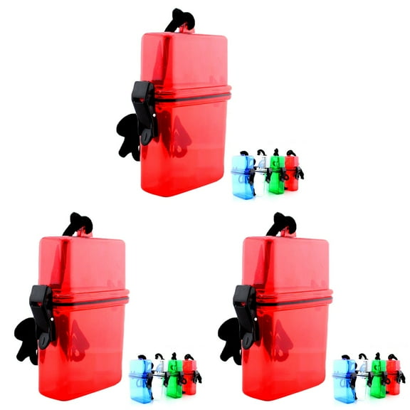 3pcs Key Money Phone Storage Box Case Holder Outdoor Waterproof Plastic Container Case for Mobile Phone (Random Color)