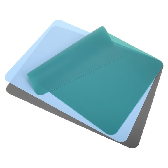 WHAMVOX 3pcs Silicone Table Mat Non Slip Kitchen Counter Mat Desk Protector for Kids Art Projects Dining Table Crafting