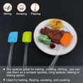 thumbnail image 1 of 3pcs Kitchen Cooking Flexible Silicone Spatula Set Heat Resistant Turner Scraper Baking Utensils Orange Blue Green, 1 of 7
