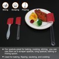 thumbnail image 1 of 3pcs Kitchen Cooking Flexible Silicone Spatula Set Heat Resistant Turner Scraper Baking Utensils Red, 1 of 7