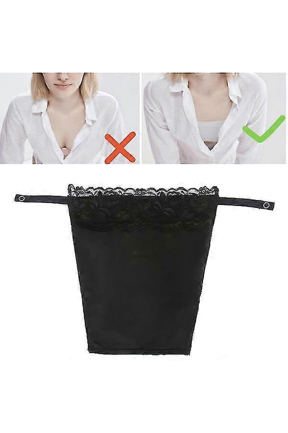 3pcs Lace Clip-on Mock Camisole Bra Insert Overlay Modesty Panel Mock