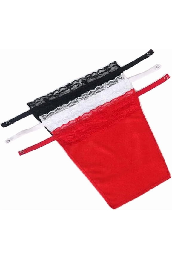 3pcs Lady Lace Clip-on Mock Camisole Bra Insert Overlay Modesty Panel Vest YEKEYI