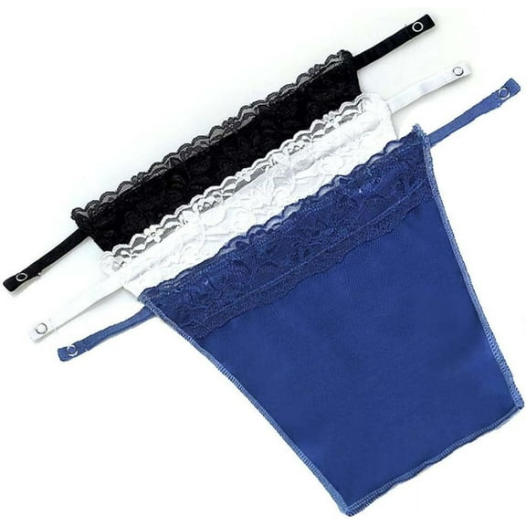 3pcs Lady Lace Clip-on Mock Camisole Bra Insert Overlay Modesty Panel Vest YEKEYI
