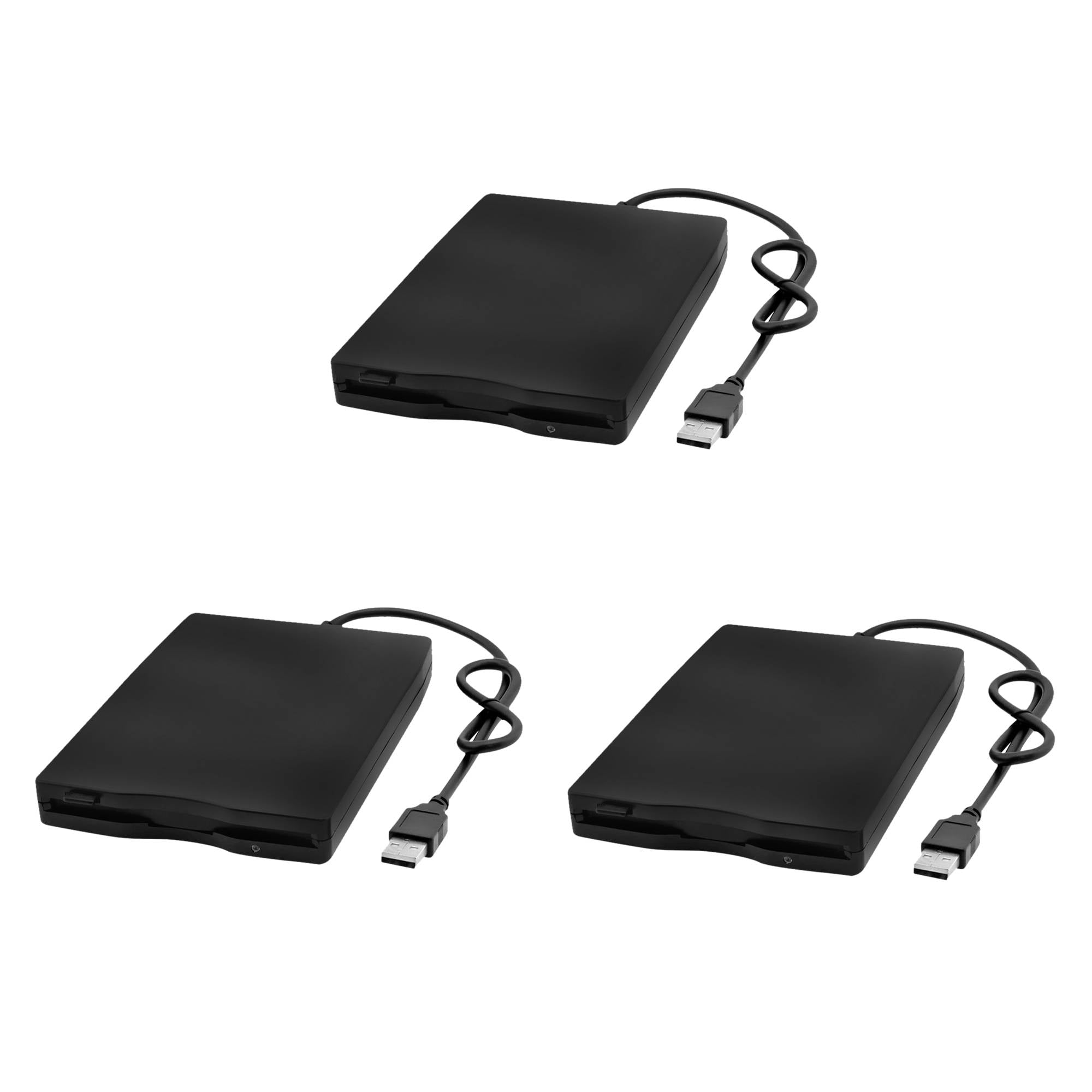 ETEREAUTY External Drive USB 2.0 Floppy Disk Driver Black for Data Transfer 3Pcs