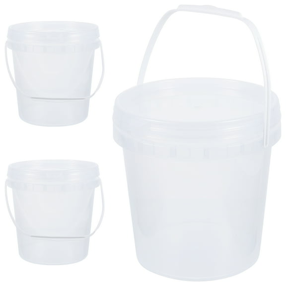 TEHAUX Airtight Bucket Food-Grade Plastic 3Pcs 15.4X7.6X6.5In