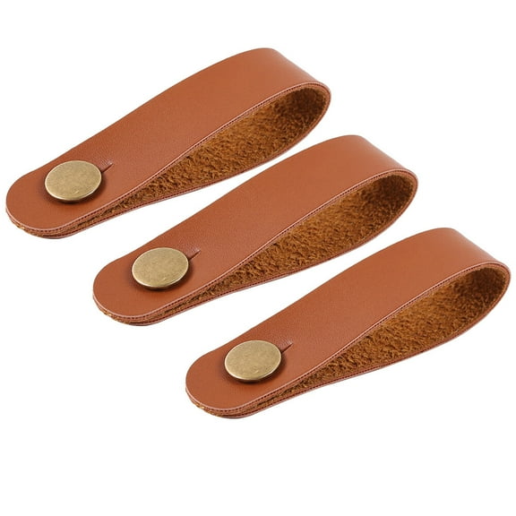 3pcs Leather Guitar Neck Straps for Kids - Brown