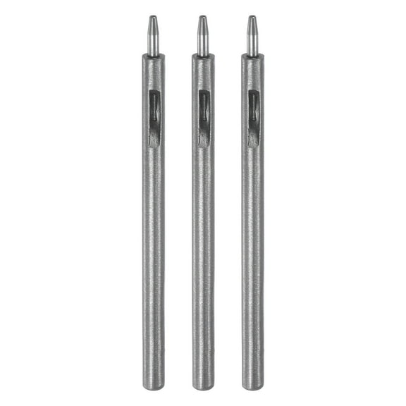 3pcs Leather Hole Punch Tool 1.5mm Straight Round Punch Grommet Snap Rivet Setter for Leather Craft Clothing