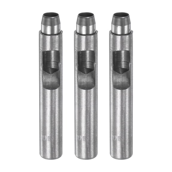 3pcs Leather Hole Punch Tool 10mm Straight Round Punch Grommet Snap Rivet Setter for Leather Craft Clothing