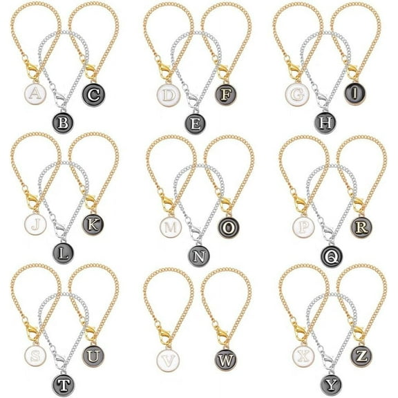 3pcs Letter A-Z Charm Accessories for Cup Name Tag ID Letter Chain Tumbler Handle Alphabet Chain Round Water Cup Identification Letter Sign Pendant Decorations DIY Letter D