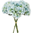 thumbnail image 1 of 3pcs Light Blue Hydrangea Flowers Silk Flowers for Home Kitchen Wedding Decorations (vase not Included), 1 of 5