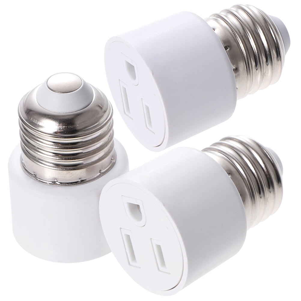 3pcs Light Bulb Socket Outlet Adapter E26 Light Socket Outlet To 3prong Plug