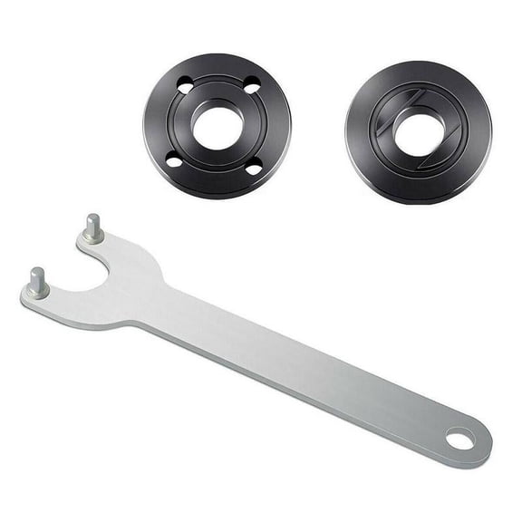 3pcs M14 Angle Grinder Flange Wrench Set Metal Lock Nut Tool for 14mm Spindle Thread, Silver