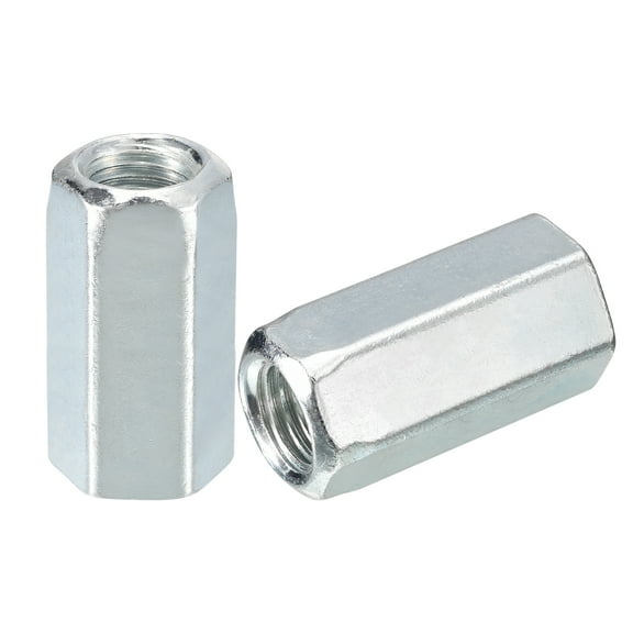 3pcs M20x30x60mm Coupling Nuts - Galvanized Carbon Steel Hex Threaded Rod Coupler for Furniture, Electronic, Industrial