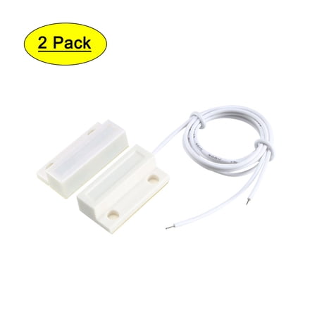 3pcs MC-38 Surface Mount Wired NO Door Sensor Alarm Magnetic Reed Switch White