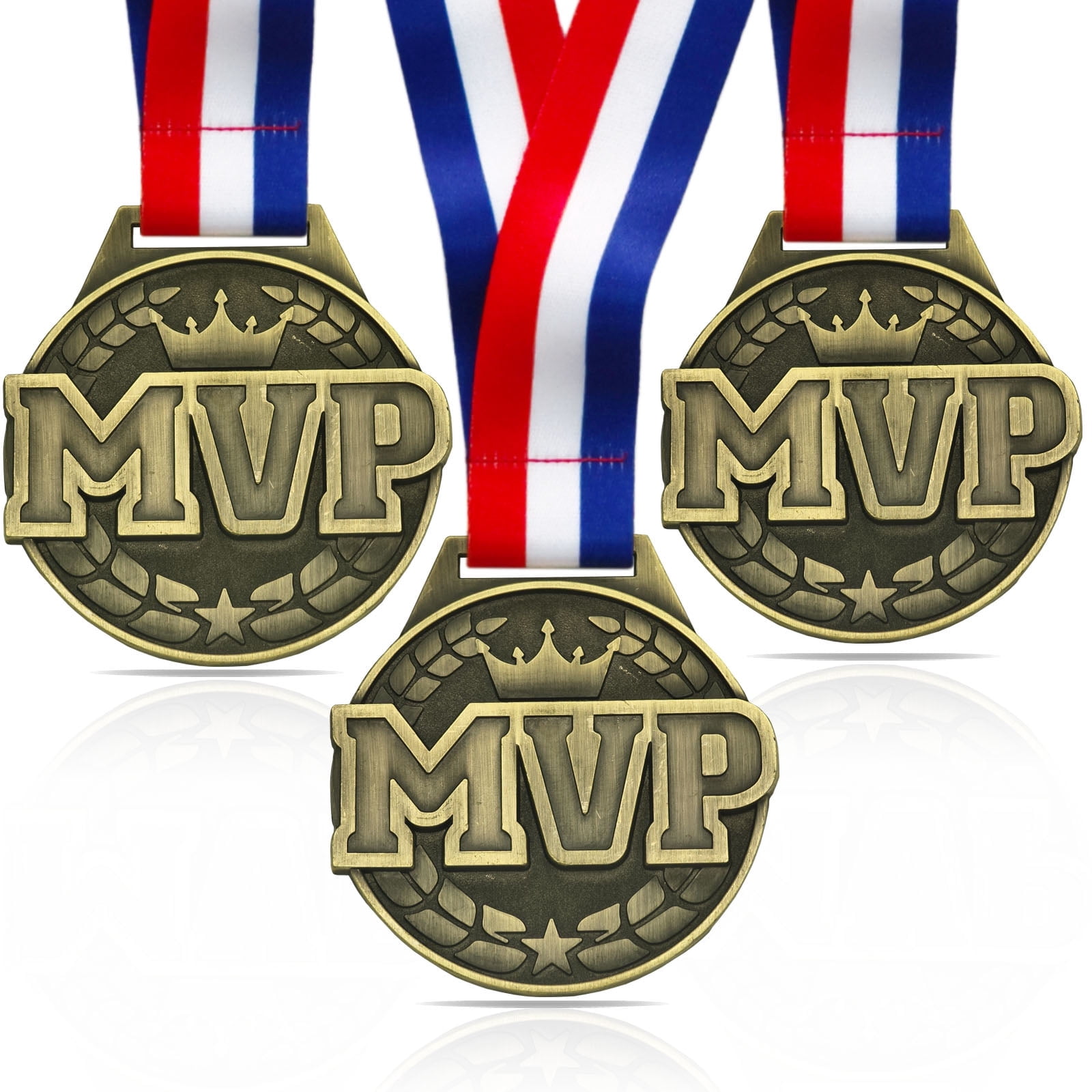 3pcs MVP Champion Medals, 3 Inch Large Gold Medals, Most Valuable ...