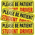 thumbnail image 1 of 3pcs Magnet for Car, Please Be Patient Student Driver, New Drivers Sticker Safety Warning, Magnetic Reflective Rookie Driver Bumper Sticker (Black&Red), 1 of 6