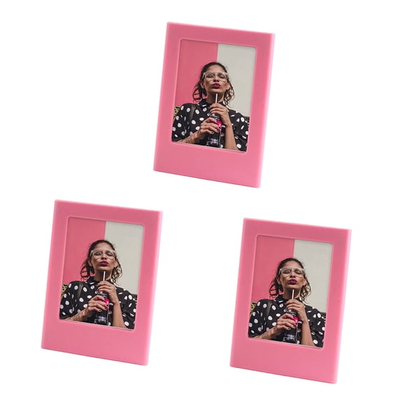 3pcs Magnetic Photo Holder For Small Snapshots Frame Creative DIY Wall Refrigerator Decorations With Safe ABS Materials
