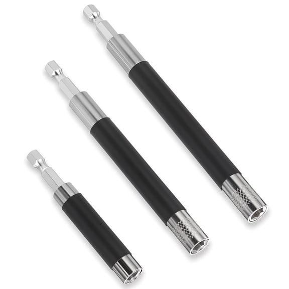 3pcs Magnetic Screw Drive Guide Drill Bit Tip Holder, Quick Release Screwdriver Holder Extension Bar Adapter for Nuts and Handheld Driver